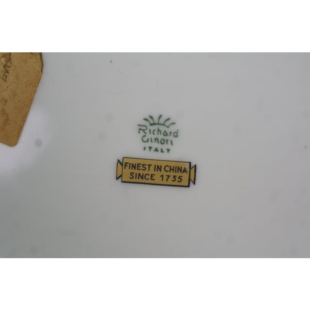 Late 20th Century Italian Richard Ginori Fiesole Scalloped Oval Castle Landscape Serving Platter For Sale - Image 6 of 10