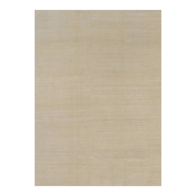 Rug & Kilim’s Oversized Contemporary Textural Solid Rug in Beige Tones - 10x14 For Sale
