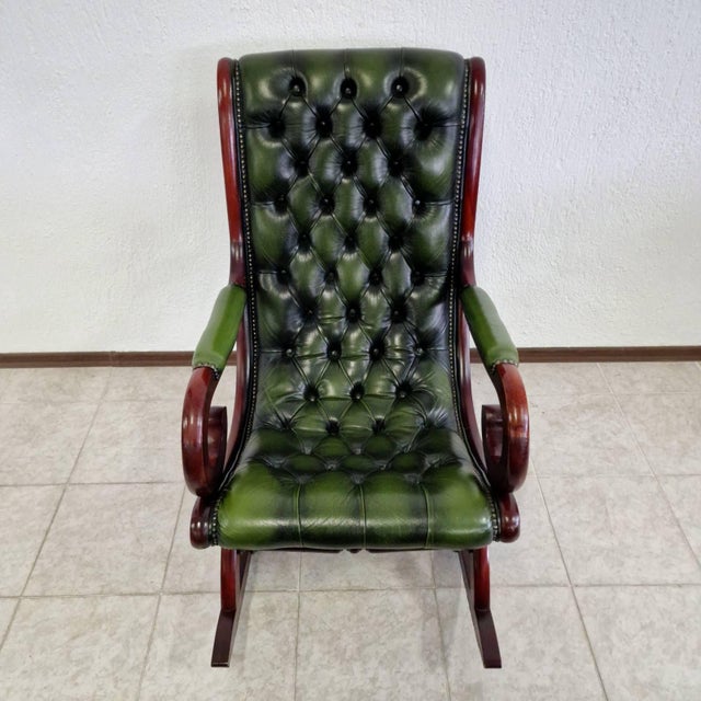 Vintage Chesterfield Rocking Chair, 2000s For Sale - Image 4 of 6