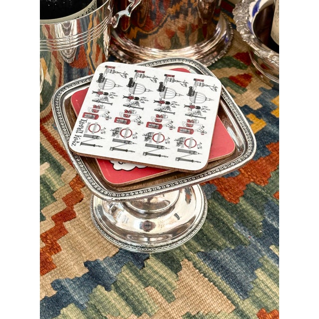 Silver 1940s Hotel Silver Plate Rare Platter Pedestal Candy Dish, “The Roosevelt Nyc” For Sale - Image 8 of 11