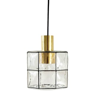 Mid-Century Glass Ceiling Lamp From Limburg, Germany, 1960s For Sale