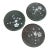 Vintage Collection of Stone Asian Style Coasters With Floral Accents- Set of 3 For Sale