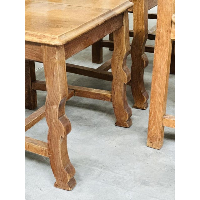 Vintage Oak High-Back Dining Chairs, Set of 6 For Sale - Image 9 of 14