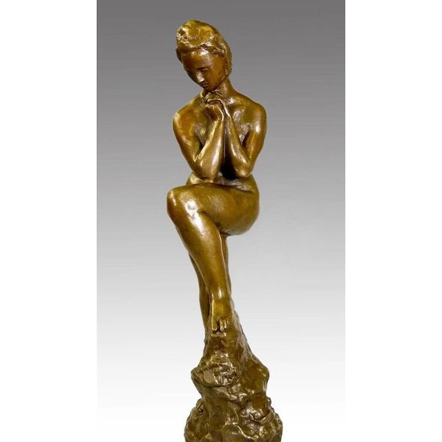 20th Century Bronze Nude Woman Sculpture For Sale - Image 6 of 8