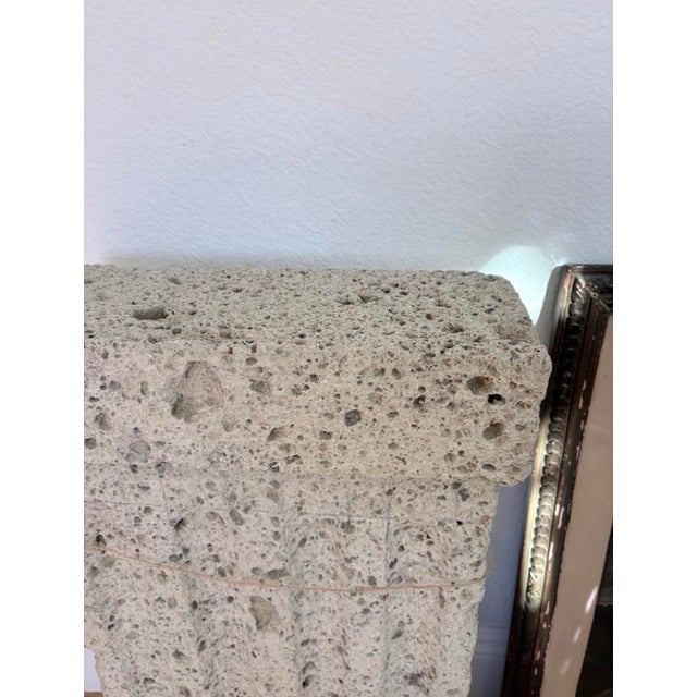 Vintage Weathered Cast Concrete Architectural Pedestal For Sale - Image 4 of 8
