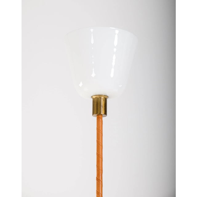 Nordiska Kompaniet Brass and Leather Floor Lamp from Nordiska Kompaniet, 1950s For Sale - Image 4 of 10