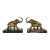 Pair of 1920s French Art Deco Marble Elephant Bookends For Sale