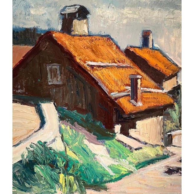 Ernest Voegeli, Backlight at Huémoz, Oil on Canvas For Sale - Image 4 of 10