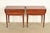 Henkel Harris Georgian Solid Cherry Wood Drop Leaf Pembroke Side Tables, Pair For Sale - Image 13 of 15