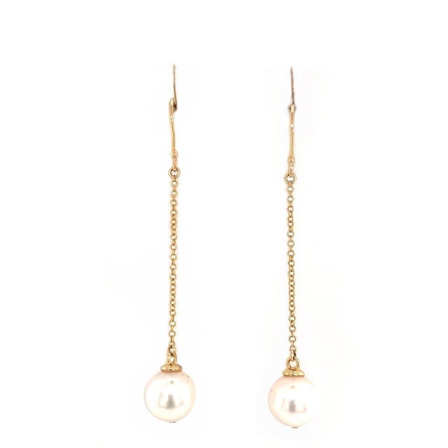 Akoya Pearl Earrings 14 Karat Yellow Gold Certified For Sale In New York - Image 6 of 18