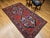 Rustic European Antique Cloudband Kazak Area Rug, Hand-Knotted Wool, Geometric Design, Red & Blue, 5' x 8' For Sale - Image 3 of 15