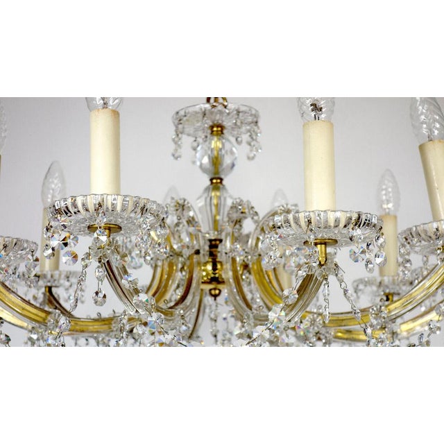 Maria Theresia Style Lead Crystal Chandelier, 1970s For Sale - Image 4 of 18