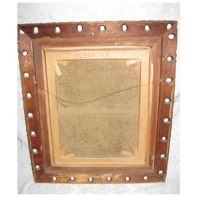 American Antique Oil on Canvas Painting Signed A. Flocker Dated 1897 For Sale - Image 3 of 8