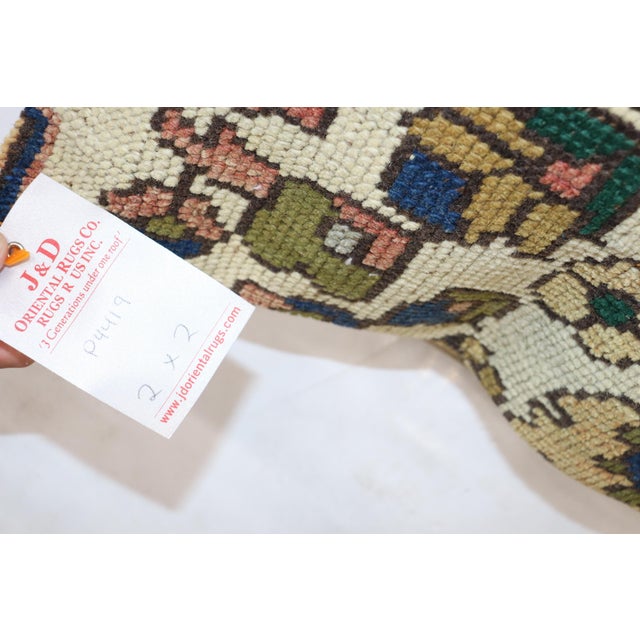 Large Square Turkish Rug Pillow For Sale - Image 4 of 5