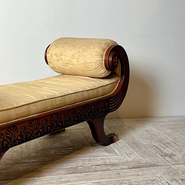 Vintage Regency Style Mahogany Window Seat, 1920s For Sale - Image 6 of 9