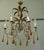 Goldenrod French Gilt Tolewear Chandelier with Amber Crystal Teardrops, 1910 For Sale - Image 8 of 9