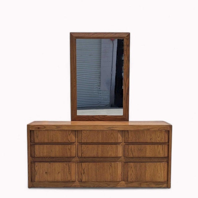 Mid-Century Huntley by Thomasville Walnut Dresser With Mirror, 1960s For Sale - Image 17 of 18
