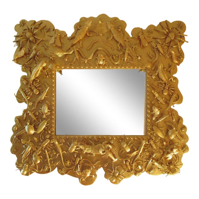 Late 20th Century One-of-a-Kind Hollywood Regency Wall Mirror For Sale