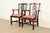 English Stickley Georgian Carved Mahogany Armchairs, Pair For Sale - Image 3 of 15