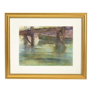 Bill Abell Watercolor Painting of a Boat For Sale