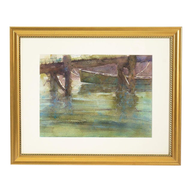 Bill Abell Watercolor Painting of a Boat For Sale