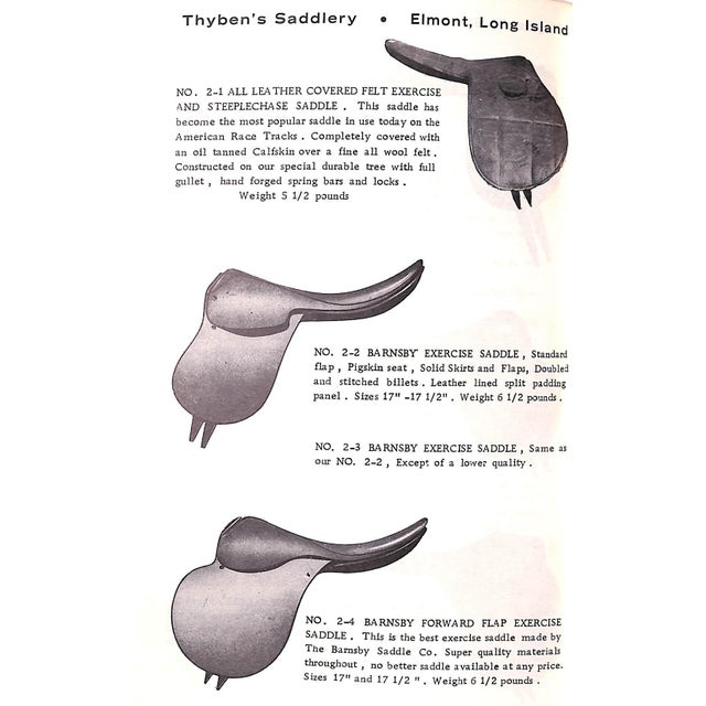 Thyben's Saddlery Racing Equipment 1961 Catalog For Sale - Image 9 of 12