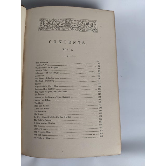 Antique 1874 Elizabeth Barrett Browning Poems – Complete 3-Volume Leather-Bound Set For Sale - Image 15 of 18