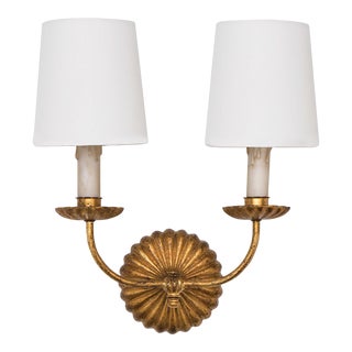 Regina Andrew Clove Sconce Double Antique Gold Leaf For Sale