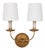 Regina Andrew Clove Sconce Double Antique Gold Leaf For Sale