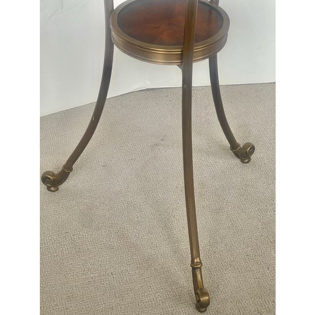 Bronze French Regency Style Bronze 2 Tier Gueridon With Wood Top For Sale - Image 8 of 15