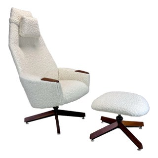 Restored inMid Century Modern Lounge Chair & Ottoman by Adrian Pearsall for Craft Associates No You O9 U For Sale