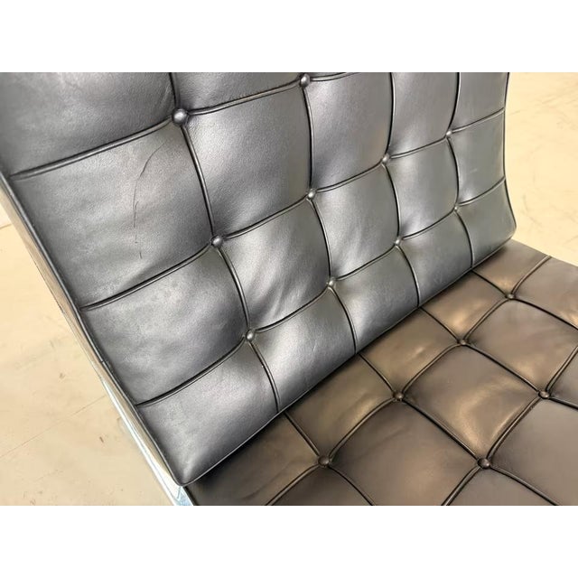 Ludwig Mies van der Rohe Leather Barcelona Chair by Ludwig Mies van der Rohe for Knoll Inc. For Sale - Image 4 of 16