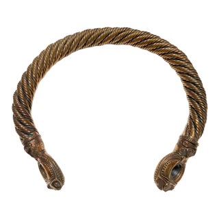 Celtic Torc / Torque Neck Ring Replica With Book From the British Museum For Sale