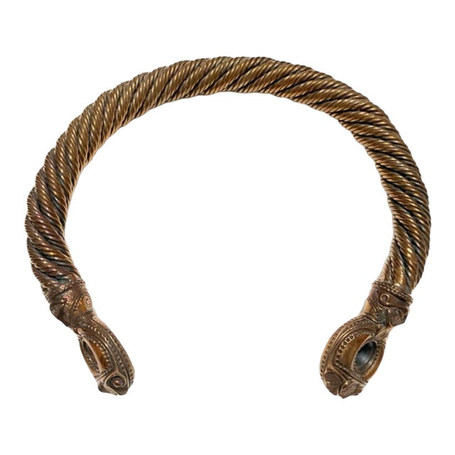 Celtic Torc / Torque Neck Ring Replica With Book From the British Museum For Sale