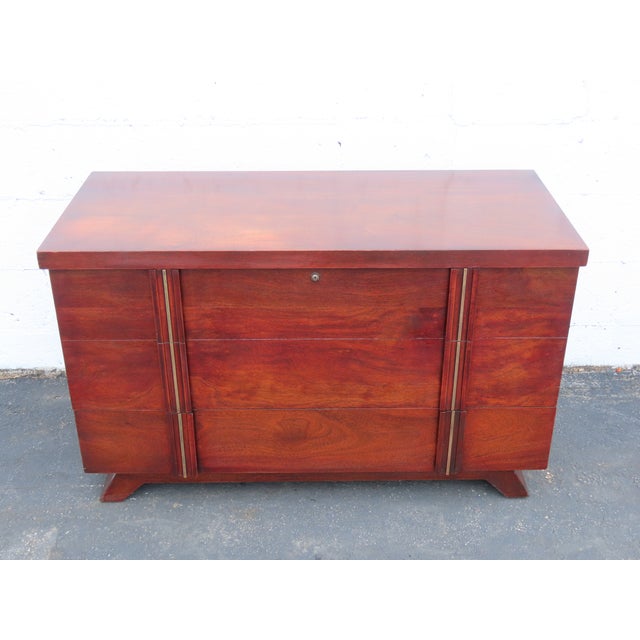 Mid Century Lane Cedar Chest Blanket Trunk Window Bench With a Drawer 6657 For Sale - Image 13 of 18