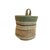 Rustic Hanging Burlap Fabric Woven Planter Bag For Sale - Image 3 of 7