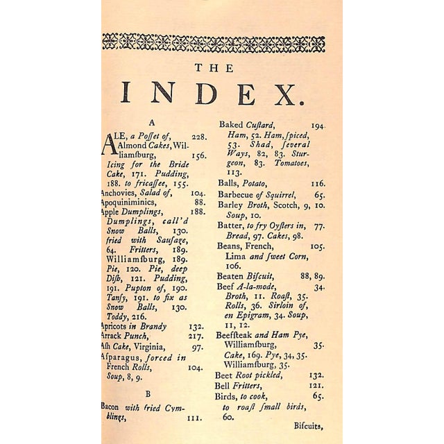"The Williamsburg Art of Cookery Or, Accomplish'd Gentlewoman's Companion" 1938 Bullock, Mrs. Helen For Sale - Image 4 of 9