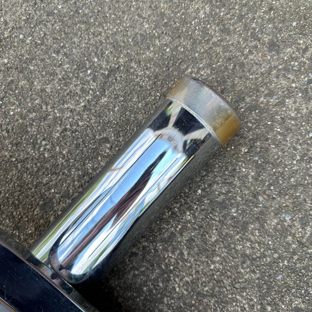 Romeo Rega Harp Shaped Chrome and Brass Dining Table For Sale - Image 9 of 12