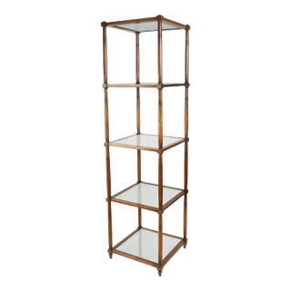 Baker Furniture Cane Étagère Bookcase For Sale