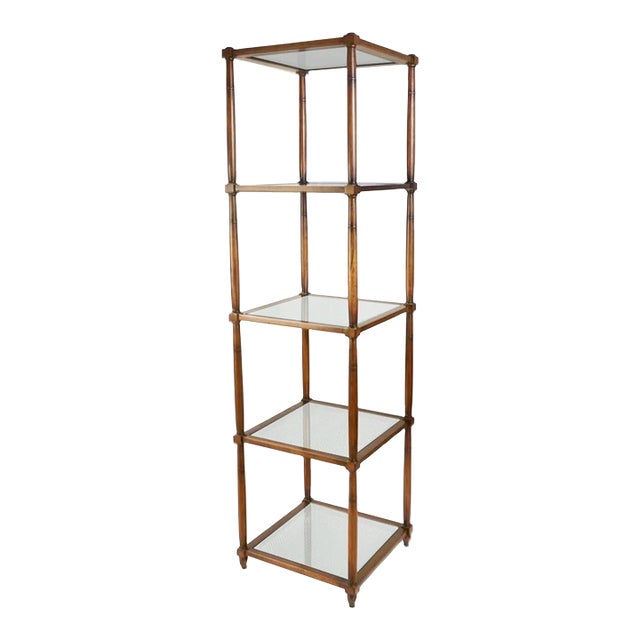 Baker Furniture Cane Étagère Bookcase For Sale