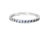Mid-Century Modern Mid 20th Century 14k White Gold Sapphire Eternity Wedding Band, Size 7 For Sale - Image 3 of 4
