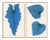 Blue Palm, Blue Ivy Framed Art Prints - Set of 2 by Susan Hable For Sale