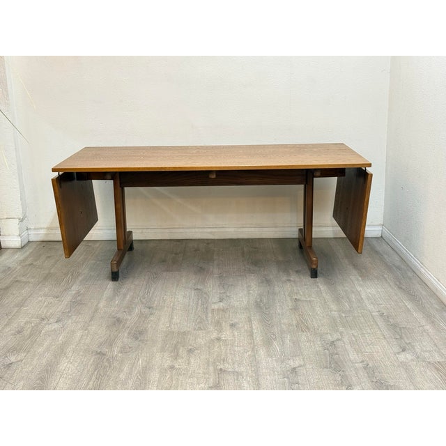 Mid Century Modern Oak Dining Table For Sale In Los Angeles - Image 6 of 10