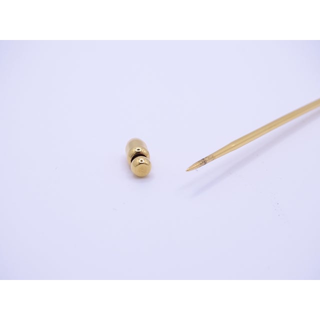 Glass and Gold-Plated Heliconia Leaf Pin from Lalique, France, 1995 For Sale - Image 12 of 18