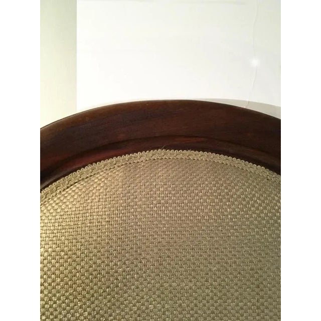 Chairs in Walnut and Linen, Italy, 1990s, Set of 4 For Sale - Image 10 of 18