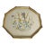 Early 20th Century Italian Florentine Handpainted Tray With Flowers Bird Butterfly For Sale