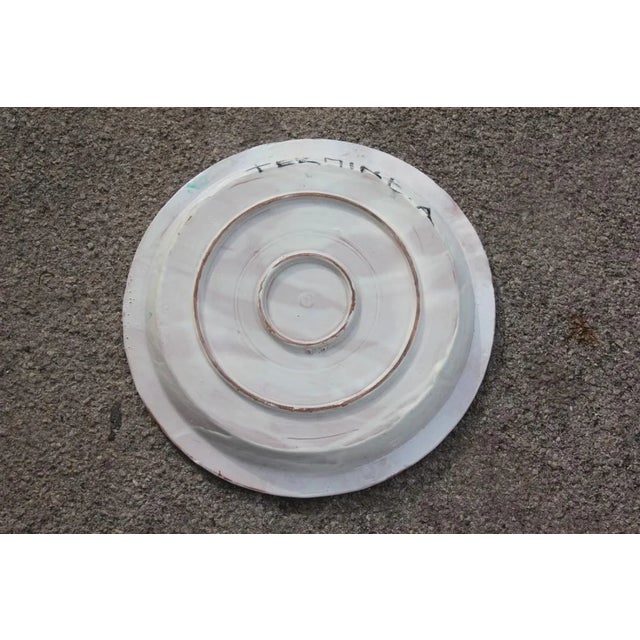 Italian Ceramic Plate, 1980s For Sale - Image 9 of 11