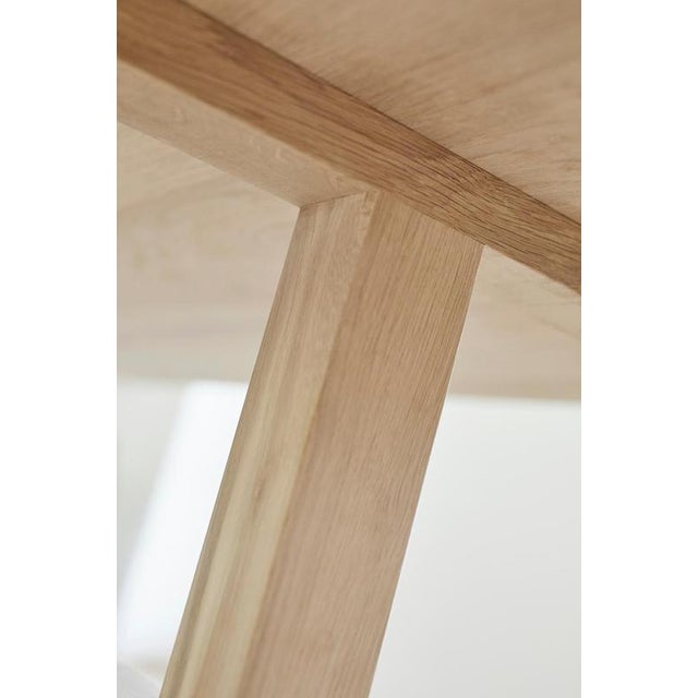 Gaspard Dining Table 240 in Light Oak and Brass by Eberhart Furniture For Sale - Image 6 of 18