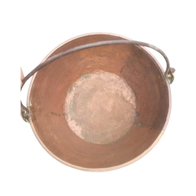 Metal 1920s Copper Cauldron Pot, Planter For Sale - Image 7 of 8