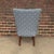 Light Blue Embroidered Mid Century Style Accent Chair For Sale - Image 4 of 12